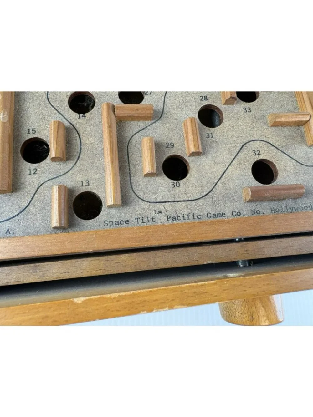 Vintage Wooden Labyrinth Space Tilt Maze Game By Pacific Game Co